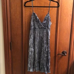 SOLD Crushed velvet gray-blue dress